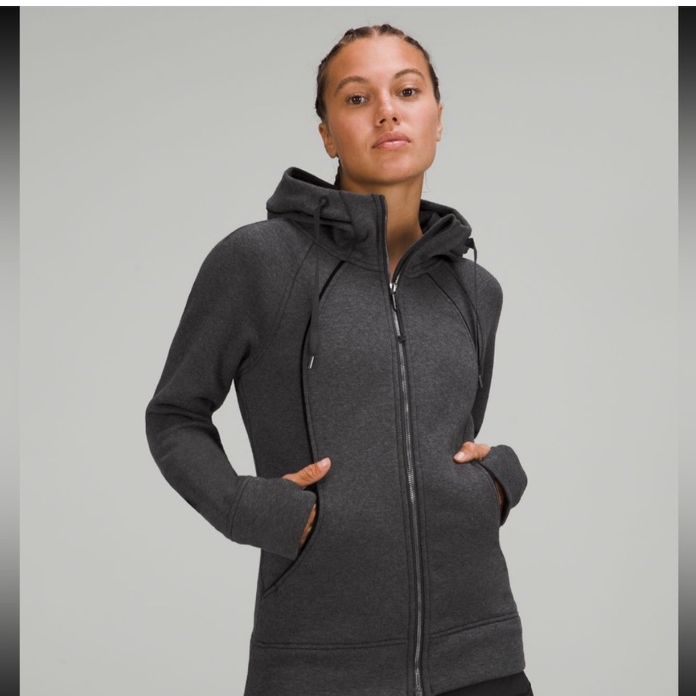 Women's Charcoal Full-Zip Hooded Jacket